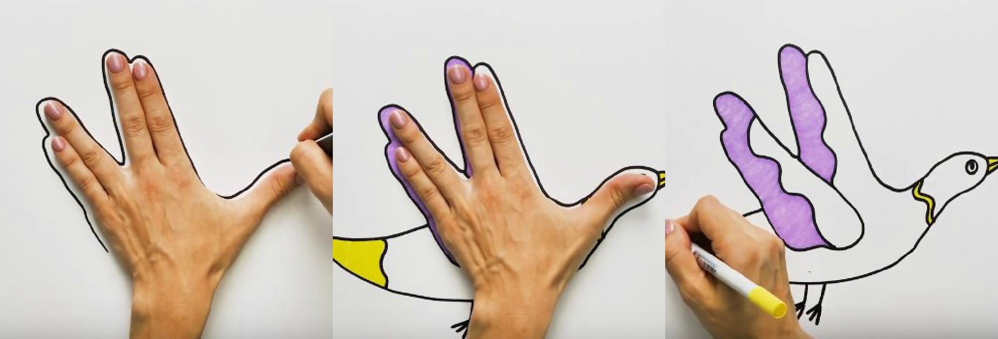 Рисование с помощью руки для детей